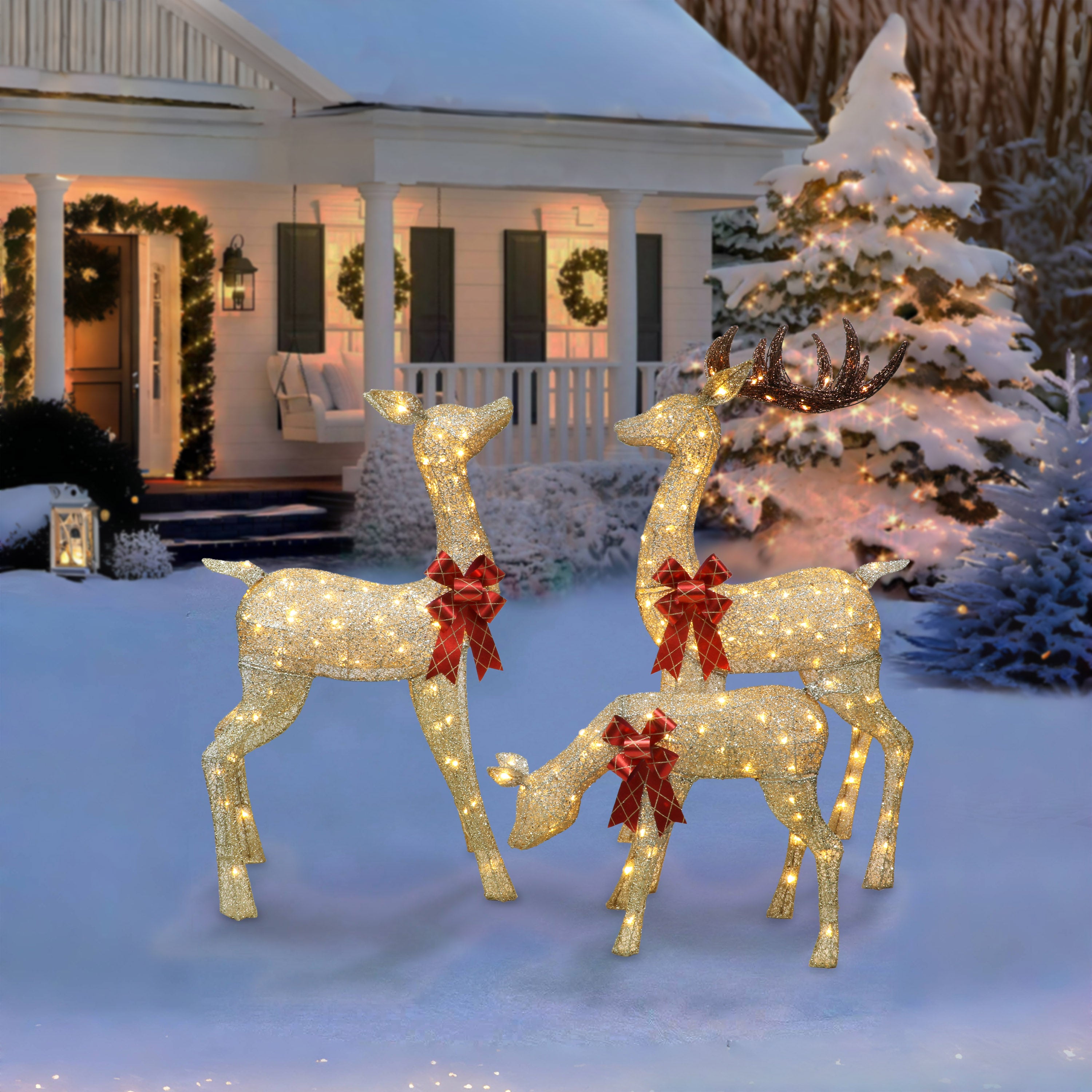 Set of 3 Deer Family